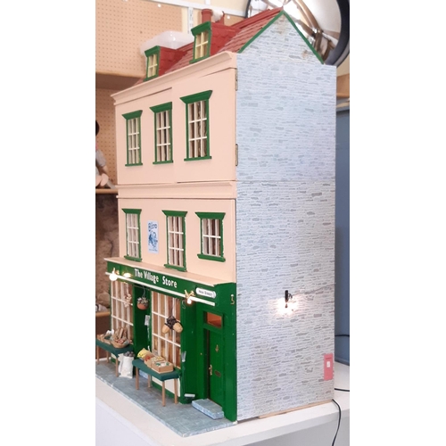 251 - 'The Village Store'- an impressive and finely detailed dolls house shop in early to mid 20th century... 