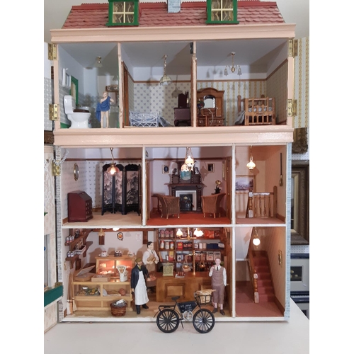 251 - 'The Village Store'- an impressive and finely detailed dolls house shop in early to mid 20th century... 