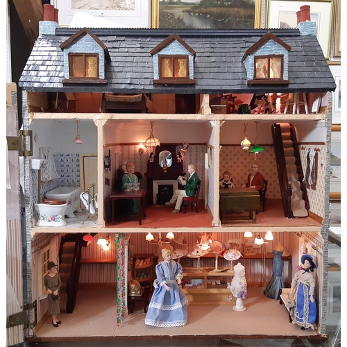 253 - 'Bridal Gowns etc'- an impressive and finely detailed period style dolls house shop comprising 3 sto... 