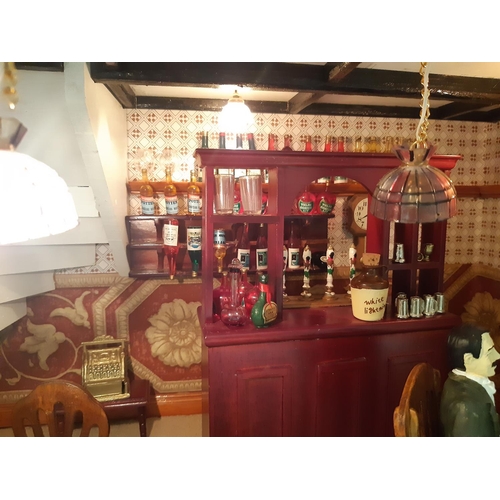 252 - 'The Swan'- a period style Public House dolls house comprising a front opening 3 storey building wit... 