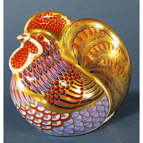 1063 - A Crown Derby cockerel (silver stopper)