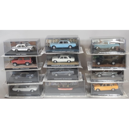 284 - 'The James Bond Car Collection' 2007-2017 comprising 1:43 scale die-cast models of iconic  vehicles ... 