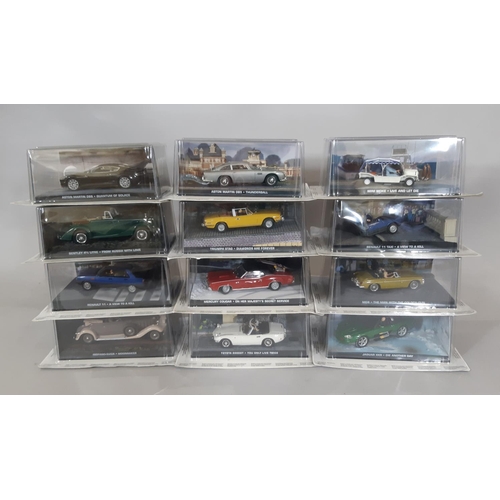 284 - 'The James Bond Car Collection' 2007-2017 comprising 1:43 scale die-cast models of iconic  vehicles ... 