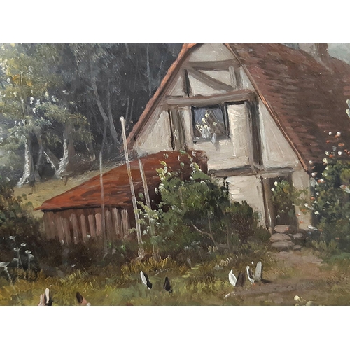 4 - W. Vere (19th-20th Century) - European Rural Scene with Cottage, oil on canvas, signed lower left, 4... 