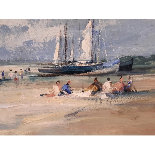 7 - Ivan Taylor (b.1946) - 'Suffolk Beach Scene', oil on board, signed below, titled verso, 30.5 x 41 cm... 