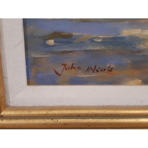 9 - John Neale (20th Century) - 'A Home in the Mountains', oil on board, signed lower left, titled inscr... 