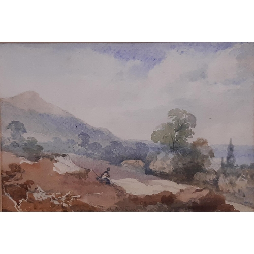 16 - Four 19th Century Watercolour Landscapes with Figures to Include: Keeley Halswelle (1832 -1891) - 'H... 