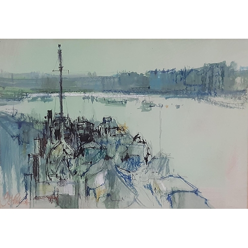 30 - John Palmer ( Bristol Savages, b.1939) - Two Studies of City Scenes: 'Weymouth' and 'Marlborough', g... 