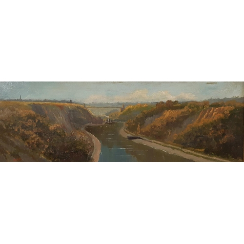 50 - Alfred Oliver Townsend (1846-1917) - Two paintings of the Avon Gorge, oil on board, both initialled ... 