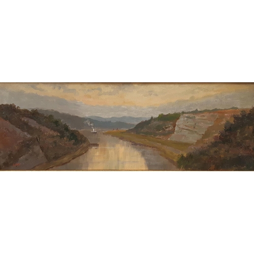 50 - Alfred Oliver Townsend (1846-1917) - Two paintings of the Avon Gorge, oil on board, both initialled ... 