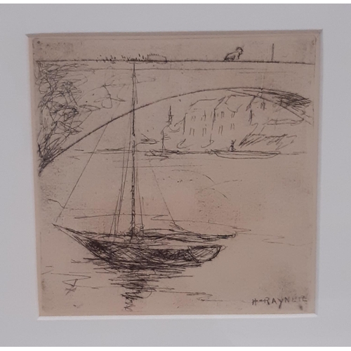 51 - Henry Rayner (1902-1957) - Early 20th century drypoint etching on paper, signed in print lower right... 