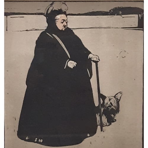 53 - William Nicholson (1872-1949) - 'Queen Victoria', lithograph in colours, 22 x 23 cm, mounted, framed... 