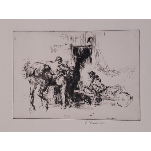 60 - Edmund Blampied RBA, RE (1886 - 1966) - 'Resting', signed in pencil below, 17 x 12 cm, mounted, unfr... 