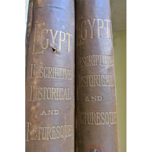 191 - Egyptian Interest - Egypt, Descriptive, Historical and Picturesque, by G Ebbers, two volumes 1884