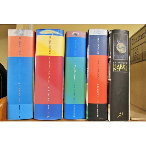 193 - J K Rowling - Five volumes - Harry Potter, Goblet of Fire, Order of the Phoenix, Half Blood Prince, ... 