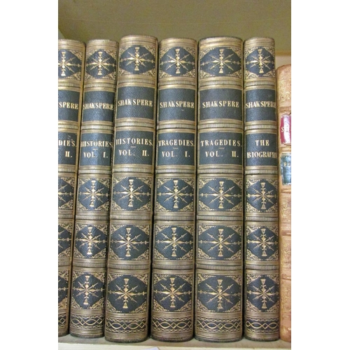 204 - Shakespeare edited by Charles Knight, The Pictorial Edition, leather and gilt bindings including The... 