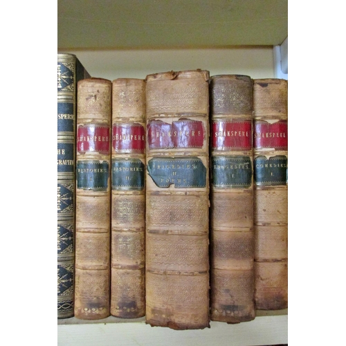 204 - Shakespeare edited by Charles Knight, The Pictorial Edition, leather and gilt bindings including The... 