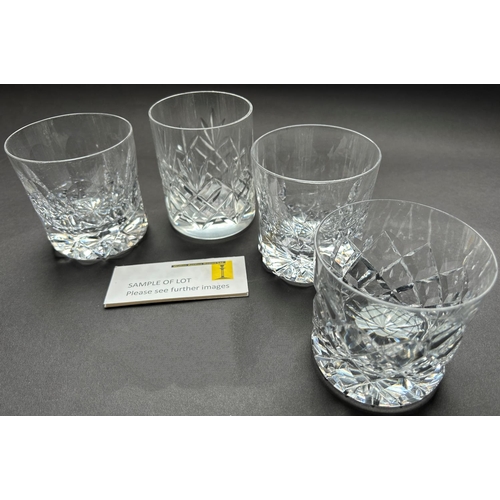 1176 - A selection of good quality drinking glasses including sets of heavy cut tumblers, cordial glasses, ... 