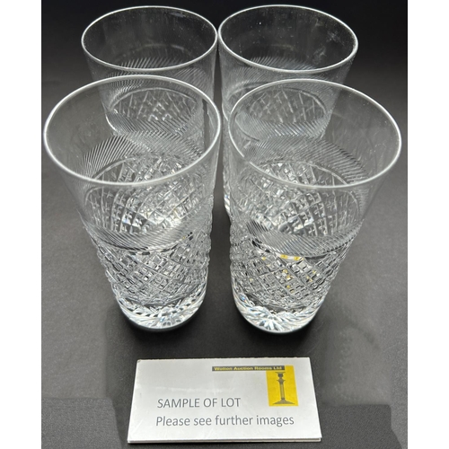 1176 - A selection of good quality drinking glasses including sets of heavy cut tumblers, cordial glasses, ... 