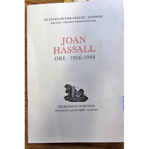 216 - Joan Hassall - The Wood Engravings of Joan Hassall, two copies, A Readers Guide to wood engraving by... 