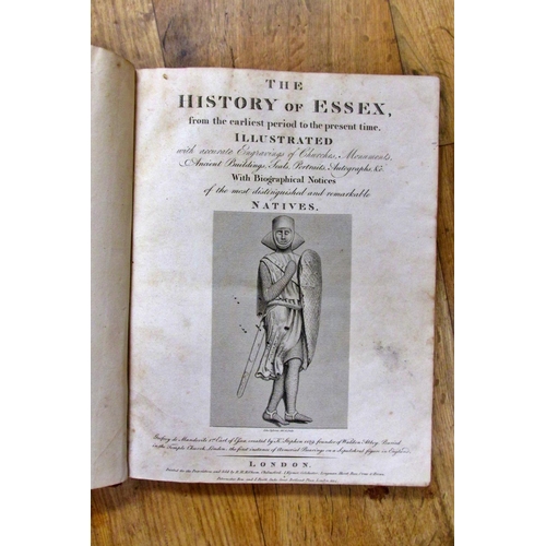 221 - The History of Essex, From the Earliest Period to the present Time, 1814, with illustrations, leathe... 