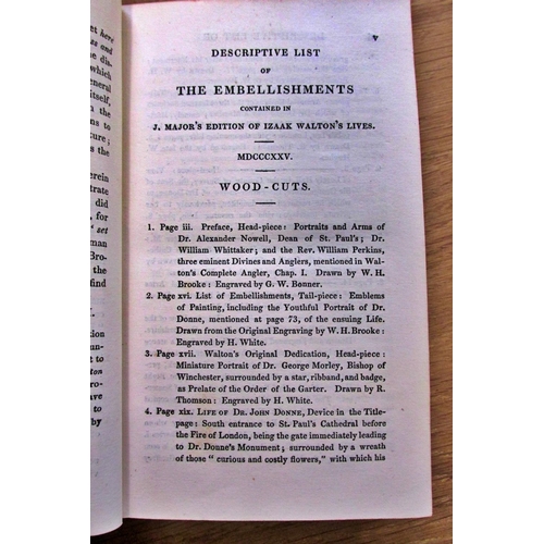 225 - Izaak Walton - Lives of Donne, Wotton, Hooker, Herbert and Sanderson, with portraits, plates and woo... 