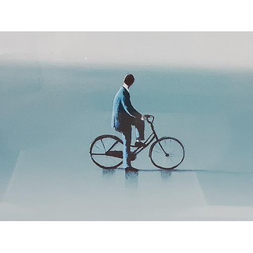 79 - Steve Johnston (Contemporary) - 'Mr. Jones on His Bicycle', limited edition giclee print, signed and... 