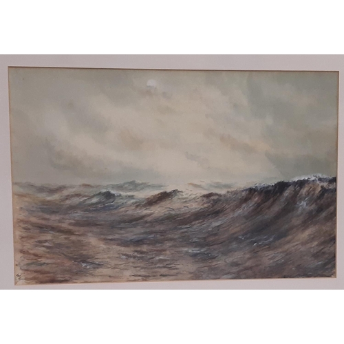 90 - Two Early 20th Century Watercolour Paintings of Sea Views, one initialed 'WFM' and dated '1918' lowe... 