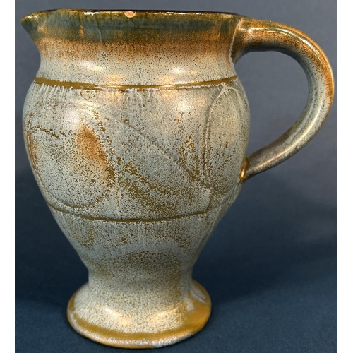 1086 - An Art Deco studio pottery jug, the base incised Lemin & Son? Weston-Super-Mare