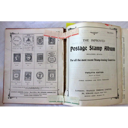 228 - A stamp collection in various albums commencing with early English stamps including penny black, Gib... 