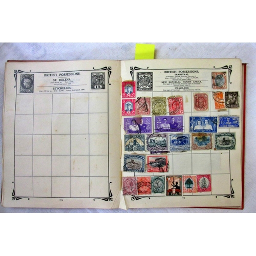 228 - A stamp collection in various albums commencing with early English stamps including penny black, Gib... 