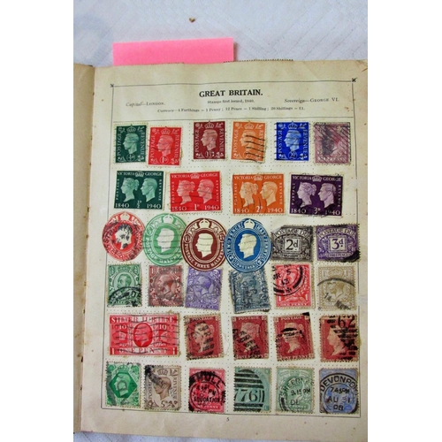 228 - A stamp collection in various albums commencing with early English stamps including penny black, Gib... 