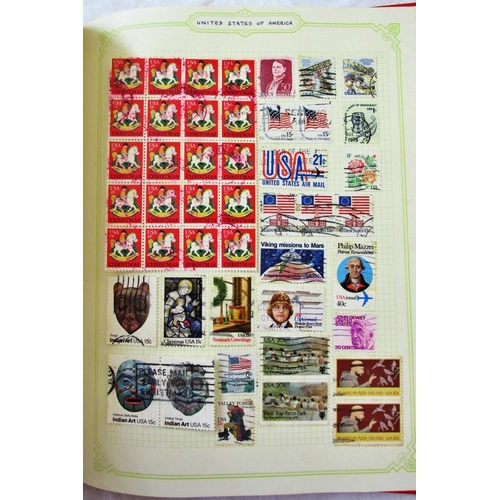 229 - A Simplex stamp album containing British stamps, mainly George VI and Elizabeth II, further worldwid... 