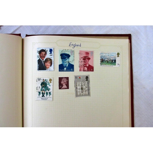 229 - A Simplex stamp album containing British stamps, mainly George VI and Elizabeth II, further worldwid... 