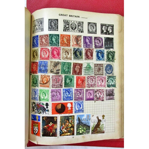 231 - A collection of stamp albums containing worldwide issues, mainly mid-20th century and later, further... 