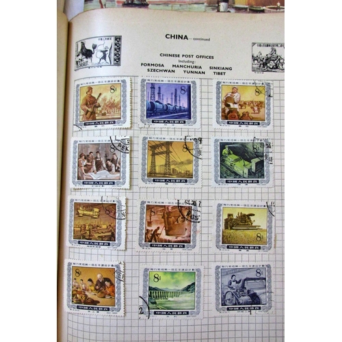 231 - A collection of stamp albums containing worldwide issues, mainly mid-20th century and later, further... 