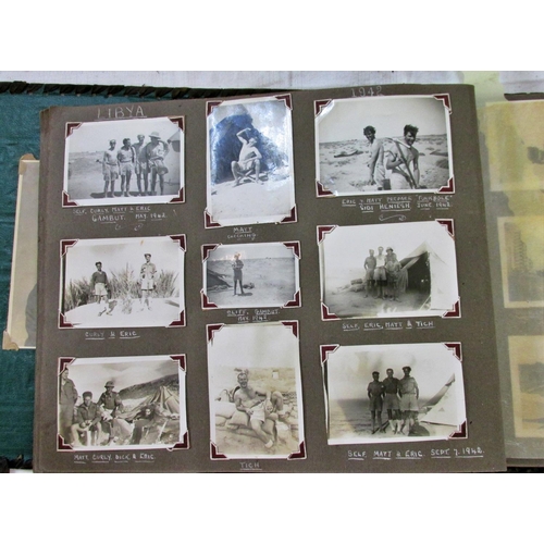 236 - An album of postcards and candid photographs, dated between 1940 and 1946, views of South Africa to ... 