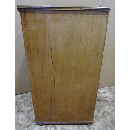 2267 - 19th century mahogany pedestal enclosed by a panelled door and frieze drawer, 46cm wide