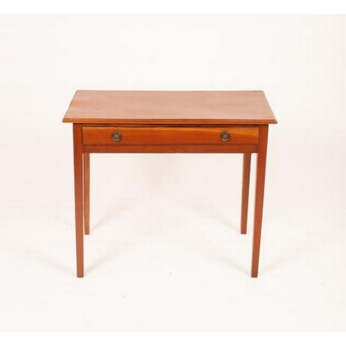 2275 - 19th century mahogany side table enclosing a simple frieze drawer, 103cm wide