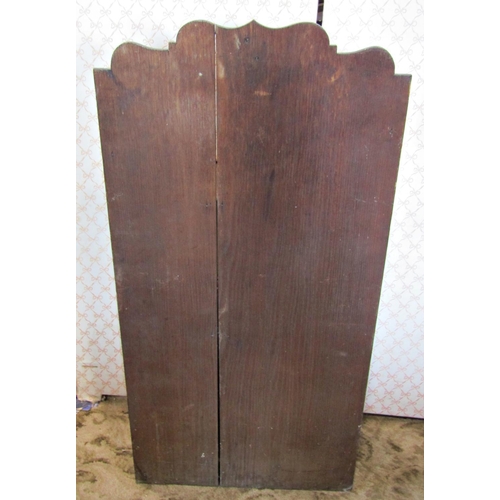 2293 - Late Victorian carved oak wall cabinet with oakleaf and other detail