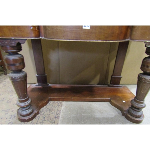 2294 - A Victorian Duchess dressing table of usual form with carved supports and raised mirror back (af)