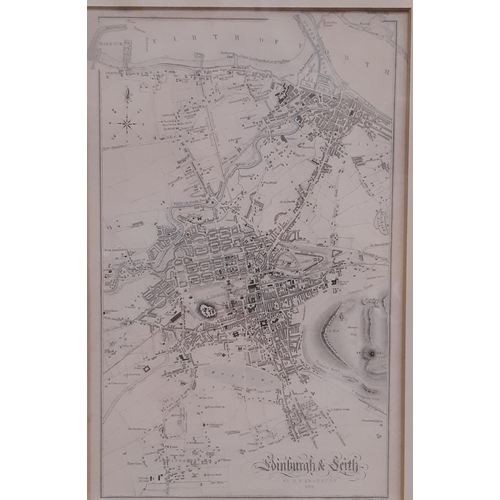 110 - Three Framed Prints to Include: 'L'Ecosse', 19th century map of Scotland engraved by E. Dussy, hand-... 