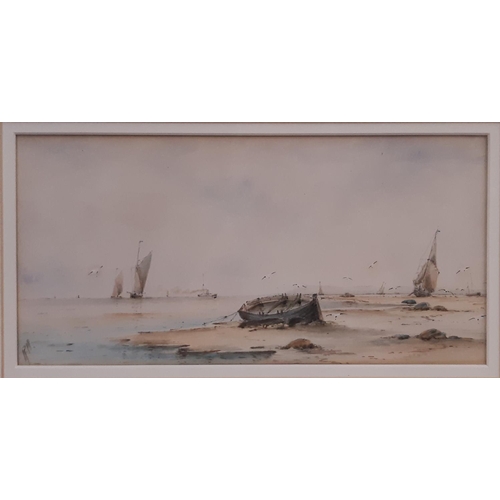 122 - Richard Markes (1875-1920) - Two watercolours of coastal scenes, both initialed 'RM' in pencil and i... 