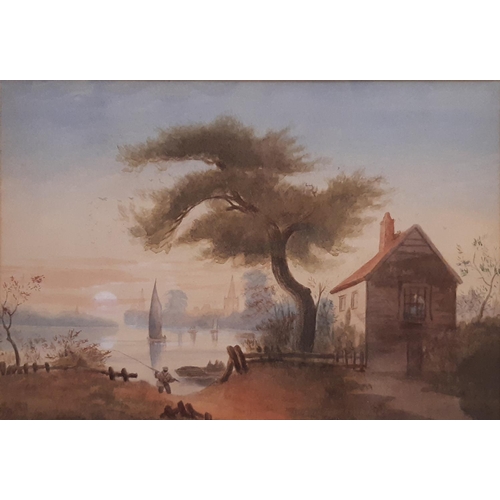 132 - British School, 19th Century - Four Watercolour landscapes to include: William Fleetwood Varley (178... 