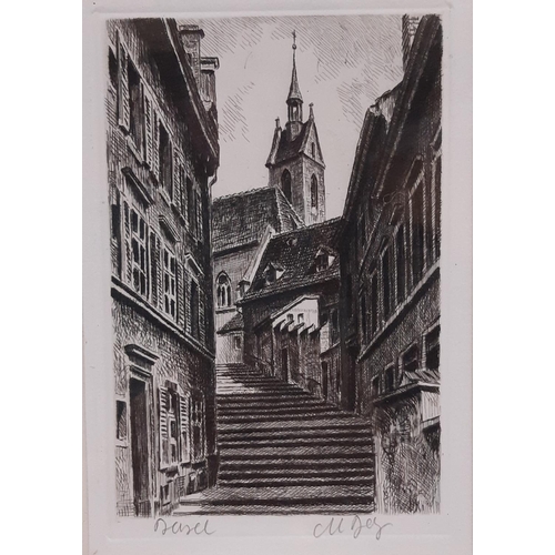 137 - (European School, c.Late 19th Century) Six Etchings of Town and City Scenes by Different Artists to ... 