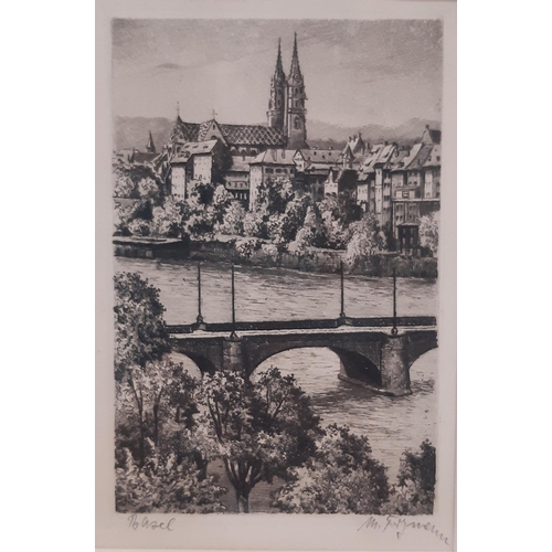 137 - (European School, c.Late 19th Century) Six Etchings of Town and City Scenes by Different Artists to ... 