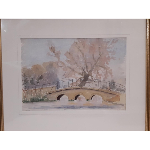 142 - Twelve Framed Artworks to Include: Two watercolours of bridges, unsigned, on titled 'Bibury' and dat... 