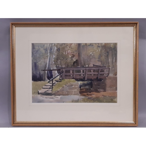 142 - Twelve Framed Artworks to Include: Two watercolours of bridges, unsigned, on titled 'Bibury' and dat... 