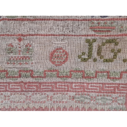 99 - Two Needlepoint Tapestry Samplers by Marianne H. Mills, aged 9 years, 1935; and Jane Mills, 1880, la... 