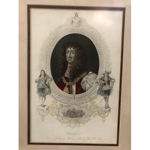 151 - Two Gilt Framed Prints to Include: 'Charles II from a painting in Bridewell Hall by Sir Peter Lely',... 